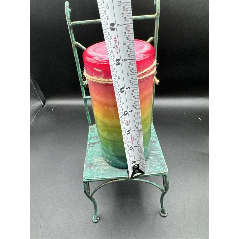 VTG Pier 1 Sunset Citronella Scented Candle With Charm. NEW. Cottage Rainbow